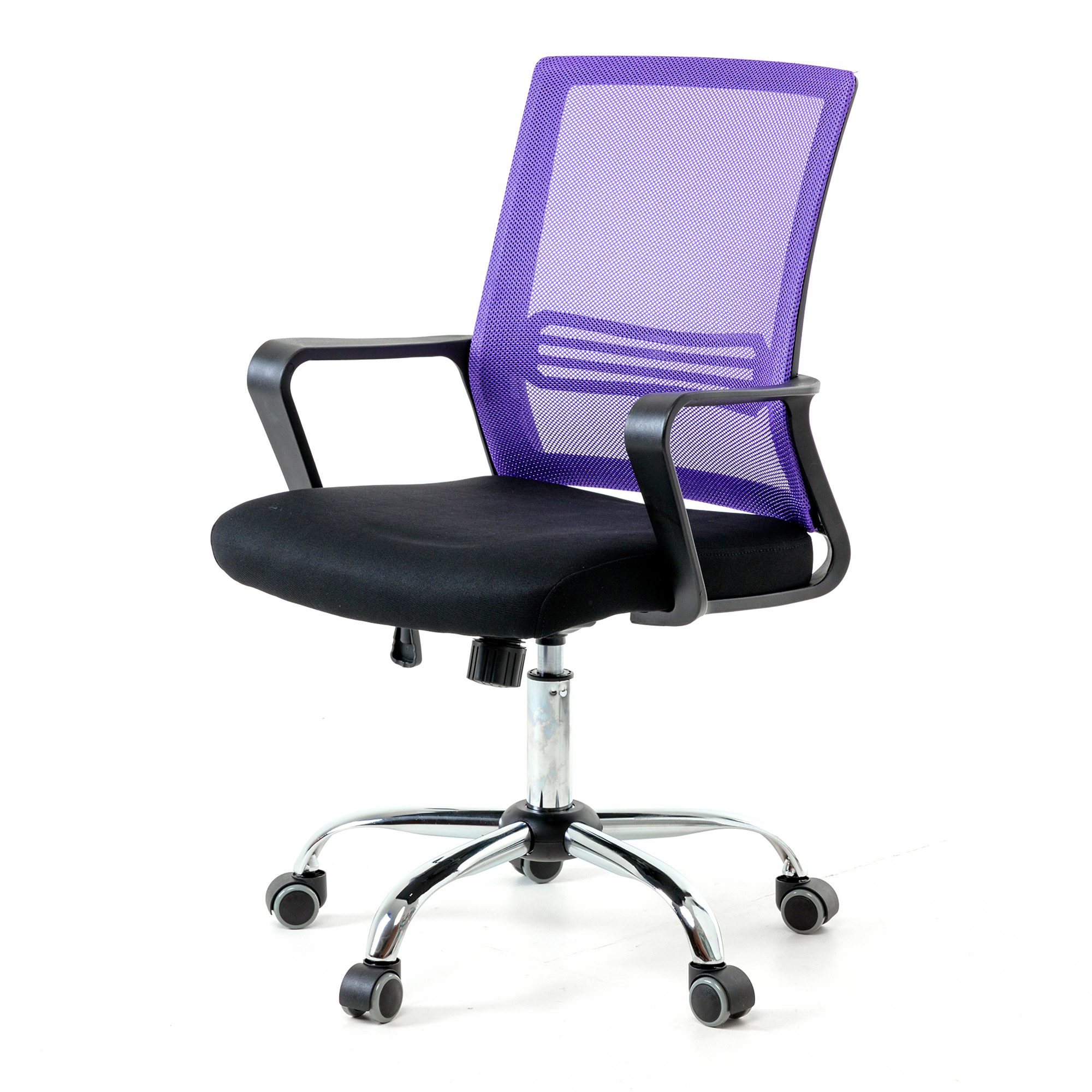 Крісло офісне GOODWIN Manila з сіткою, чорно/фіолетове